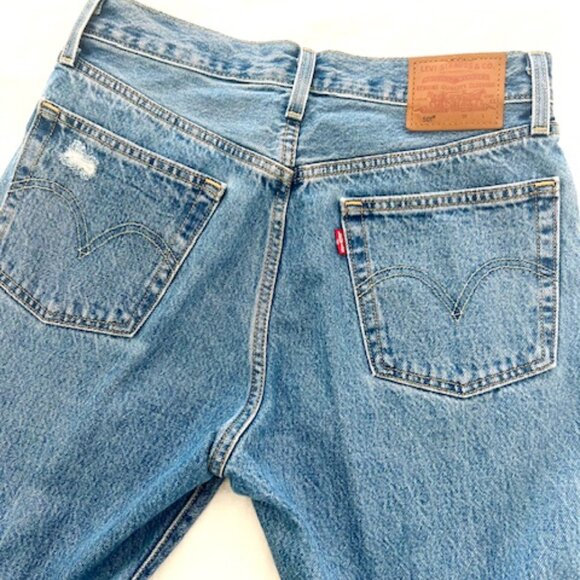 Levi's 501 Distressed Boyfriend Sz 27 NWOT - Picture 3 of 8